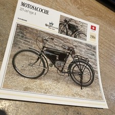 Motosacoche 215 cm3 type A 1904 carte moto collection Atlas Suisse