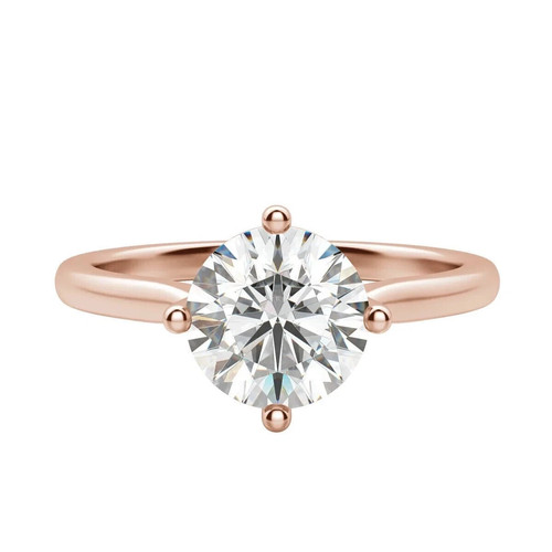 Bague ronde diamant fine