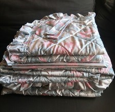 Ensemble Vintage Parure de Lit et Rideaux - Fait Main - Style Shabby Chic