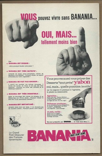 Publicité papier banania - publicité,