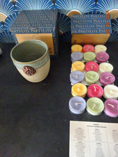 " ÉCHANTILLONNEURS  BOUGIES  RECHAUDS + 1 PORTE LAMPION POMME DE  PIN  PARTYLITE