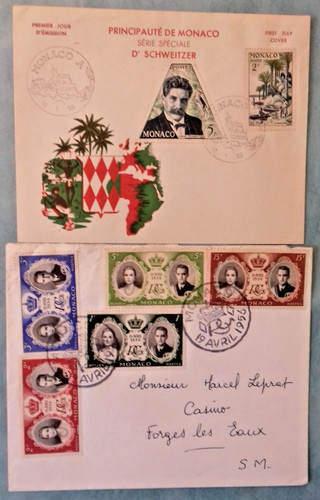 Monaco lot rares lettres - 2,