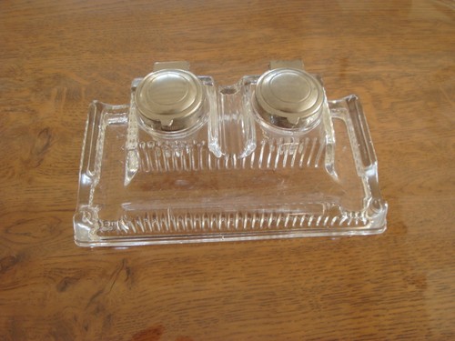 Ancien encrier double - double,