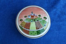 Bonbonnière Villeroy et Boch Design Naïf signé Laplau décor village et champs