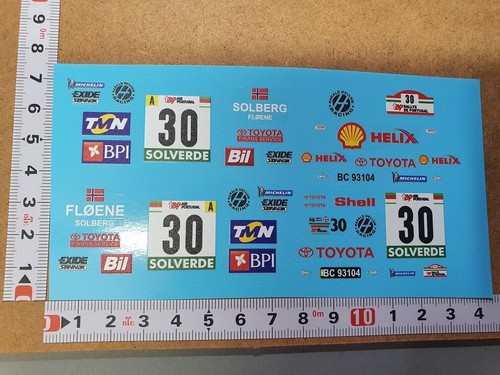 Decals toyota corolla - 1/24, wrc