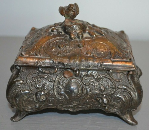 Ancien coffre boite bijoux - ancien, à