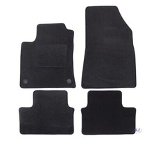 Tapis De Sol Velours Sur Mesure Pour Clio 5 Depuis 2019 4-Pcs Noir