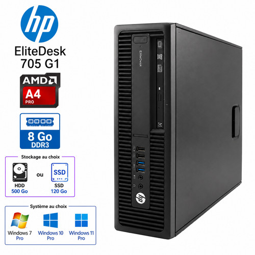 Elitedesk 705 sff amd a4 - hp,