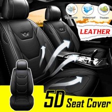 1x Pour Universel Voiture Siège Avant Luxe Cuir Siège Avant Housses Noir