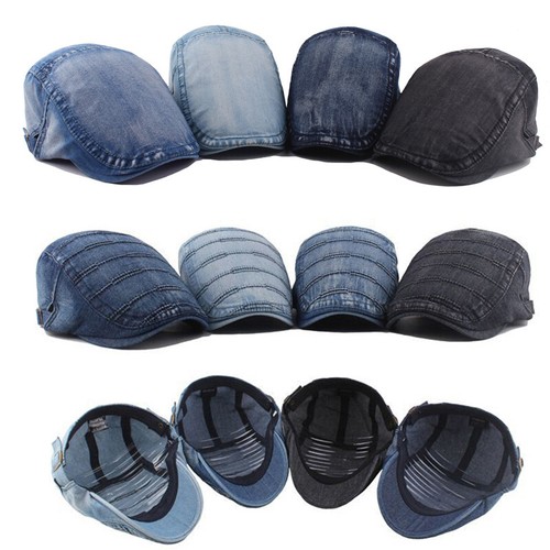Unisex denim beret - beret, hat