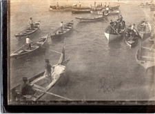 Brésil, Rio de Janeiro, Vue de bateaux en mer, Vintage print, circa 1910 Tirage 