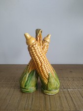 Huilier Vinaigrier en Faïence Vallauris Épis De Maïs - Vintage - Barbotine 