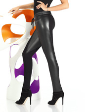 Legging pantalon sexy femme BAS BLEU FEDERICA Simili cuir Bi-matière SUR CDE