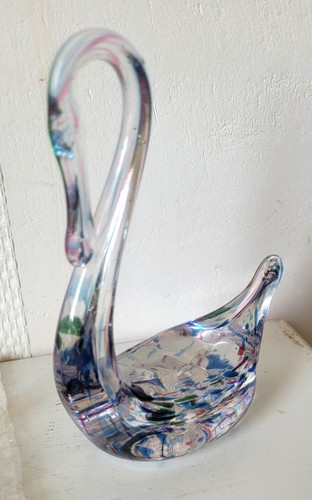 Ancien cygne verre soufflé - ancien, en
