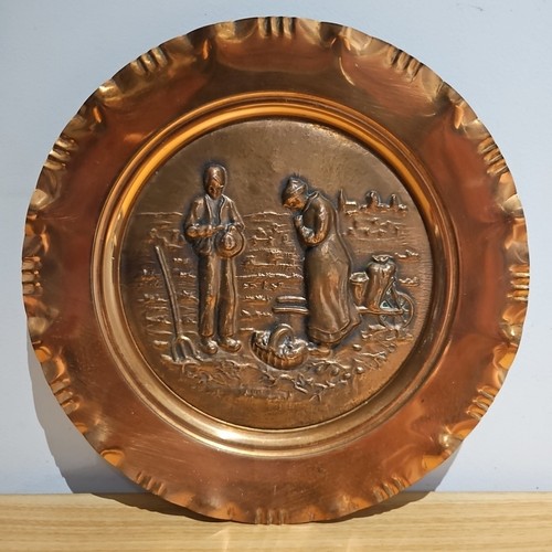 Assiette cuivre ancienne - en,
