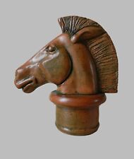 BELLE TÊTE de CHEVAL en TERRE CUITE * STATUETTE ANIMALIÈRE