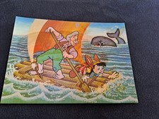 Carte Postale Lenticulaire 3D Relief Pinochio Et Gepetto