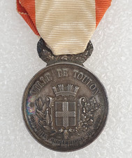 Médaille de la Ville de Toulon, épidémie Cholérique 1884, argent, attribuée 34mm