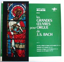 MARIE CLAIRE ALAIN (LP 33 Tours)  LES GRANDES OEUVRES POUR ORGUE J.S BACH VOL 2