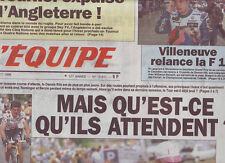 journal  l'equipe 15/07/96 CYCLISME TOUR DE FRANCE 96 RIIS LEBLANC OLANO