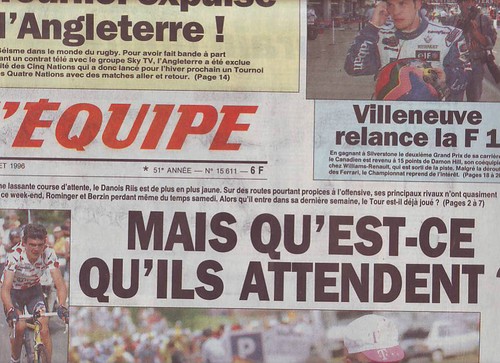 Journal equipe 07 96 - journal, l'equipe