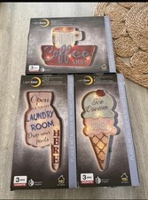 Lot Enseigne Lumineuse 3D Métal 