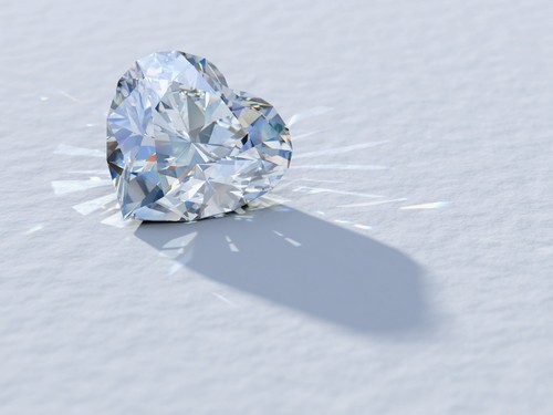 Moissanite cœur libre - moissanite,