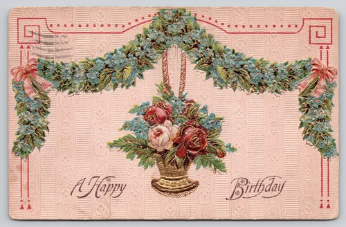 Happy birthday gold - birthday, embossed