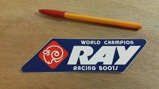 RAY Racing Boots NOS vintage sticker Adesivo TZ 250 NSR 500 OW31 RSR Mugen NR H1