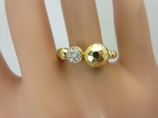 Bague Martelée En Or Jaune 18