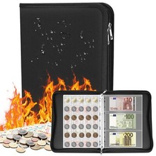 Album de collection de pièces de monnaie en tissu Oxford avec 180 pochettes p...