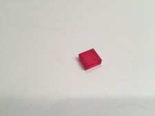 Tuile plate rouge transparente 1x1 avec rainure 3070b pièce détachée Lego #A14