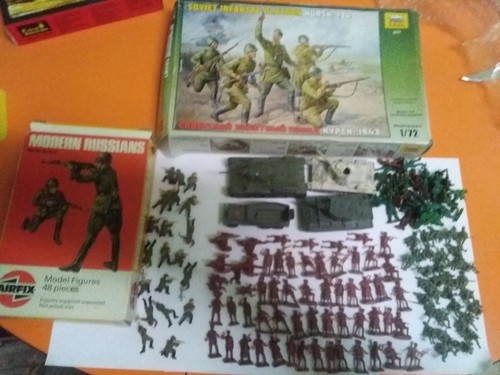 Lot maquette tank soldats - lot,