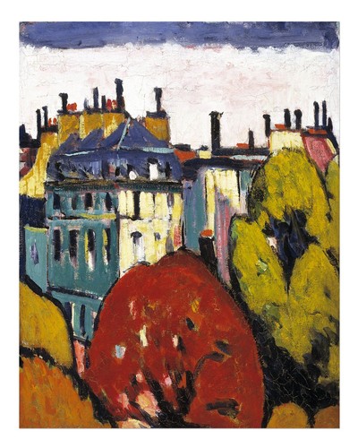 Tableau urbain vivant art