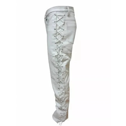 Homme véritable cuir blanc - véritable,