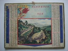 Tour de France (cycliste) Almanach des Postes 1958 calendriers Oller