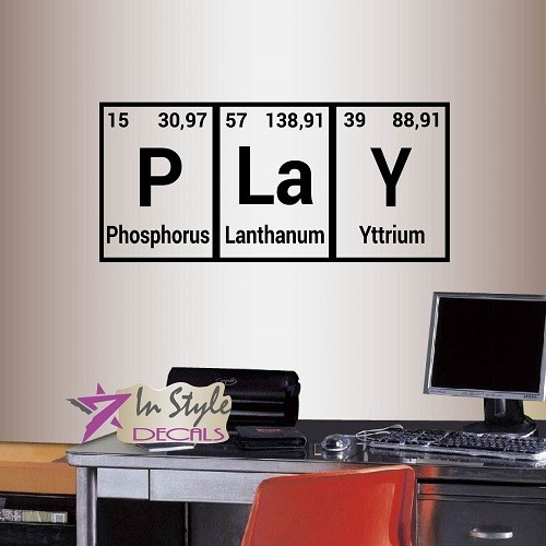 Vinyl decal play periodic - decal,