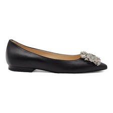 Roger Vivier Fleurs Strass En Cuir Ballerines Noires À 1650 $