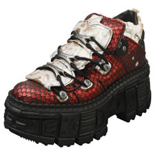 New Rock M-106wall-c7 Mixte adulte Noir Rouge Bottes Bottines