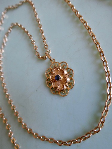 Ancienne chaîne pendentif - chaÎne, or