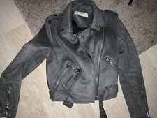 BLOUSON ZARA NUBUCK TYPE PERFECTO TAILLE S TAILLANT XS, COMME NEUF