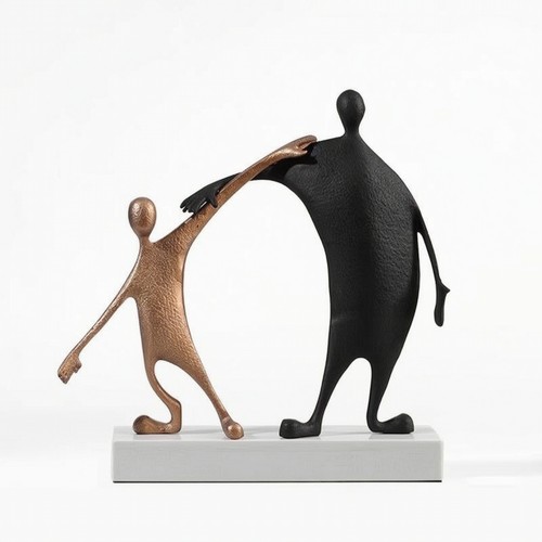 Sculpture abstraite avec - avec, socle