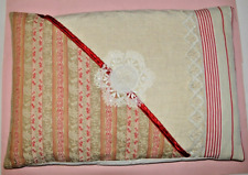 Tissu ancien Housse Coussin rectang. style "chaby chic" 57 X 39 CM fait main n°3
