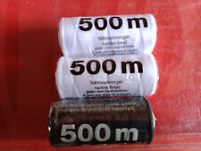 FIL COUTURE - 3 BOBINES NOIR 2x BLANC spécial machine à coudre 500m POLYESTER
