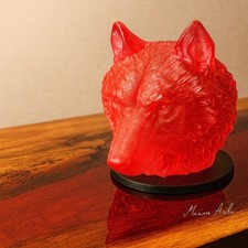 Tête de loup en résine