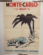 Affiche Ancienne Monté Carlo  Geo Ham
