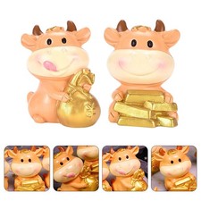 2Pcs Résine Micro Vache