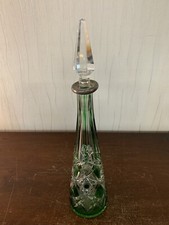 Carafe à liqueur overlay vert