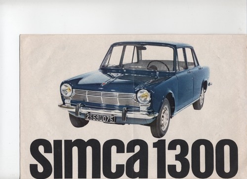 Simca 1300 1500 - 1300, catalogue