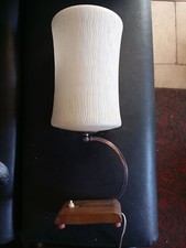 lampe à poser vintage BOIS ET CRHOME